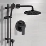 Remer SFR90 Matte Black Shower Set With 8